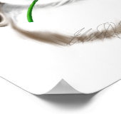 Schattige Amerikaanse Fuzzy Lop Konijn met roze Tu Poster (Hoek)