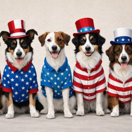 Schattige Amerikaanse honden Amerikaanse kaart