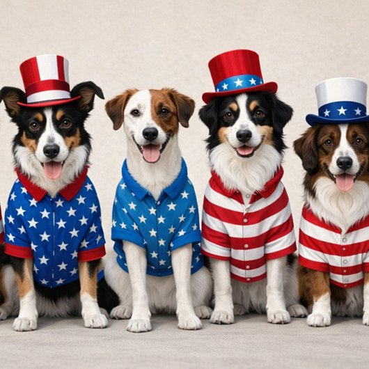 Schattige Amerikaanse honden Amerikaanse kaart