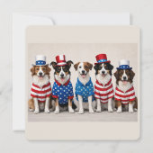 Schattige Amerikaanse honden Amerikaanse kaart (Voorkant)