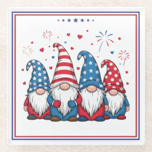 Schattige Amerikaanse Kabouters Cartoon-68123 Glazen Onderzetter