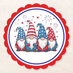 Schattige Amerikaanse Kabouters Cartoon-68123 Kartonnen Onderzetters