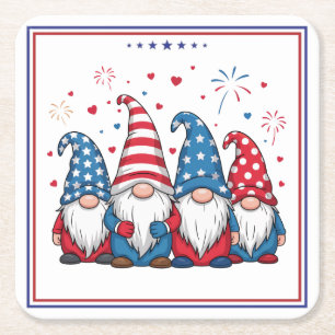 Schattige Amerikaanse Kabouters Cartoon-68123 Kartonnen Onderzetters