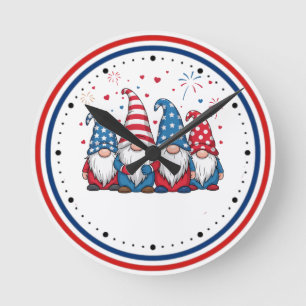 Schattige Amerikaanse Kabouters Cartoon-68123 Ronde Klok