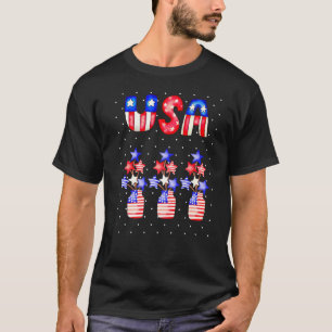 Schattige Amerikaanse patriottische metseljars ste T-shirt