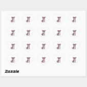 Schattige Amerikaanse pitbull terrier kawaii illus Hart Sticker (Vel)