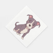 Schattige Amerikaanse pitbull terrier kawaii illus Servet (Hoek)