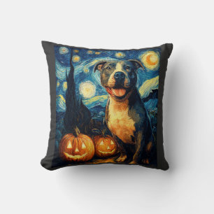 Schattige Amerikaanse Staffordshire Terrier hond H Kussen