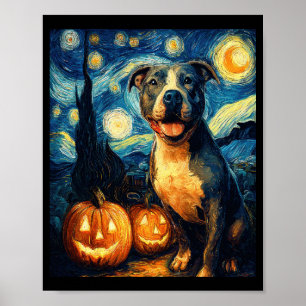 Schattige Amerikaanse Staffordshire Terrier hond H Poster