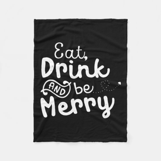 Schattige & Grappig Kerstmaal Fleece Deken (Voorkant)