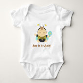 Schattige, Amusing Bee is voor Baby, Bumble Bee Ba Romper (Voorkant)