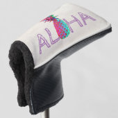 Schattige anananas Aloha Hawaiian Golfheadcover (3/4 voorkant)