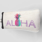 Schattige anananas Aloha Hawaiian Golfheadcover (Voorkant)