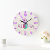 Schattige anananas Aloha Hawaiian Grote Klok (Huis)