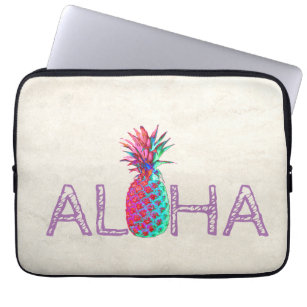 Schattige anananas Aloha Hawaiian Laptop Sleeve