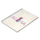 Schattige anananas Aloha Hawaiian Notitieboek (Linkerzijde)
