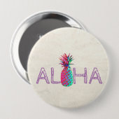 Schattige anananas Aloha Hawaiian Ronde Button 4,0 Cm (Voorkant /achterkant)