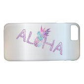 Schattige anananas Aloha Hawaiian, zilver Case-Mate iPhone Case (Achterkant (Horizontaal))