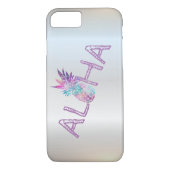 Schattige anananas Aloha Hawaiian, zilver Case-Mate iPhone Case (Achterkant)