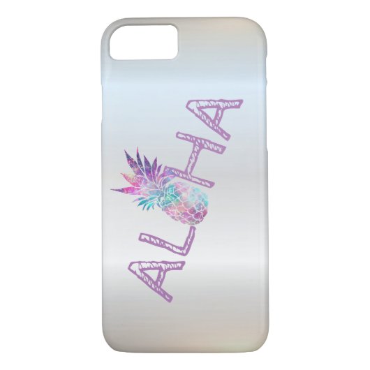 Schattige anananas Aloha Hawaiian, zilver Case-Mate iPhone Case (Achterkant)