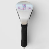 Schattige anananas Aloha Hawaiian, zilver Golfheadcover (Voorkant)