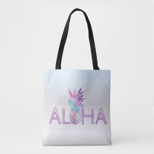 Schattige anananas Aloha Hawaiian, zilver Tote Bag (Voorkant)