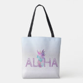 Schattige anananas Aloha Hawaiian, zilver Tote Bag (Achterkant)