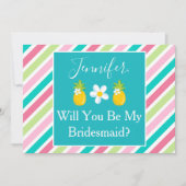 Schattige ananas bruidsmeisje voorstel kaart (Voorkant)