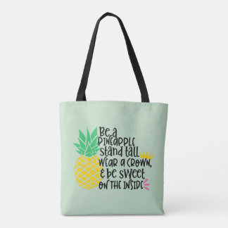 Schattige Ananas Geel Wees een Ananas Tote Bag