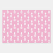 Schattige ananaspatroon op roze inpakpapier vel (Voorkant 2)