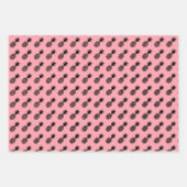 Schattige ananaspatroon op roze inpakpapier vel (Voorkant)