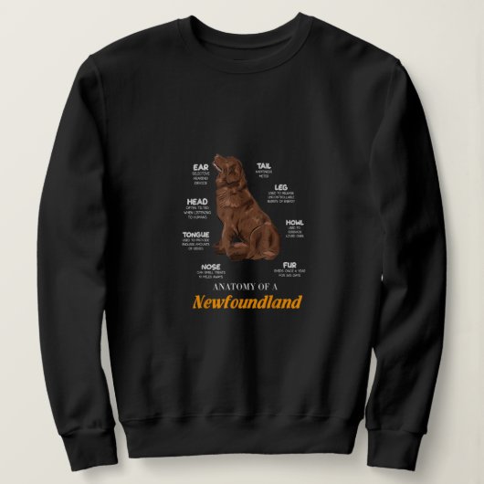 Schattige anatomie van een Newfoundland Dog Trui (Design voorkant)