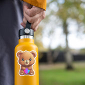 Schattige Androgynous Pride Flag Beer Holding Hear Sticker