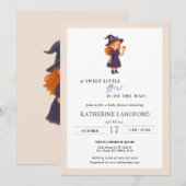 Schattige Angel op de weg Halloween Baby shower Kaart (Voorkant / Achterkant)