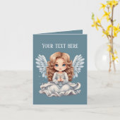 Schattige Angel Religious bericht toevoegen Kaart (Gele Bloem)