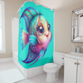 schattige Angelfish Splash Douchegordijn (In situ)
