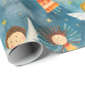 Schattige Angels Christmas Cadeaupapier (Rol Hoek)