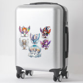 Schattige Angels Custom-Cut Vinyl Sticker (Koffer)