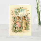  Schattige Angels Kerstboodschap Kaart (Voorkant)