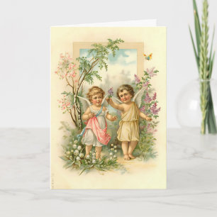  Schattige Angels Kerstboodschap Kaart