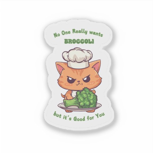 Schattige Angry Cat Sticker Funny Kawaii Kattenvoe (Voorkant)