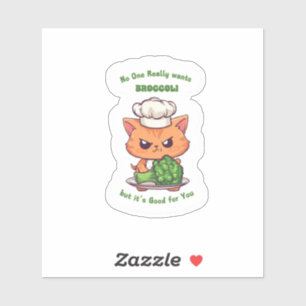 Schattige Angry Cat Sticker Funny Kawaii Kattenvoe