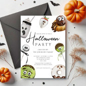 Schattige angstaanjagend Snoep Halloween Kaart