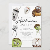 Schattige angstaanjagend Snoep Halloween Kaart (Voorkant)