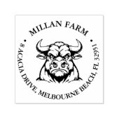 Schattige Angus Bull thema Zelfinktende Stempel (Design)