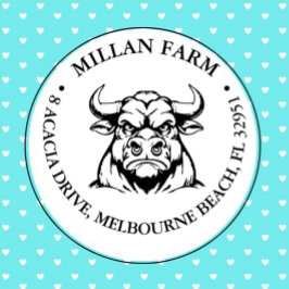 Schattige Angus Bull thema Zelfinktende Stempel