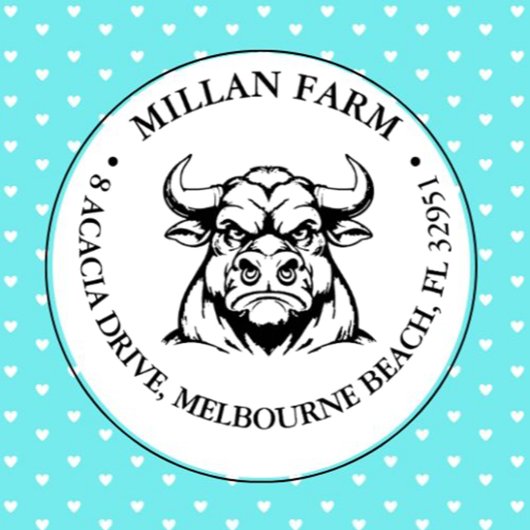 Schattige Angus Bull thema Zelfinktende Stempel