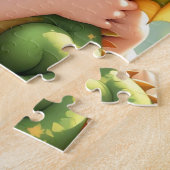 Schattige Anime Fee en Chibi Draak Legpuzzel (Zijkant)