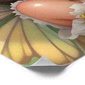 Schattige Anime Fee en Chibi Draak Poster (Hoek)