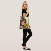 Schattige Anime Fee en Chibi Draak  Tote Bag (Op model)